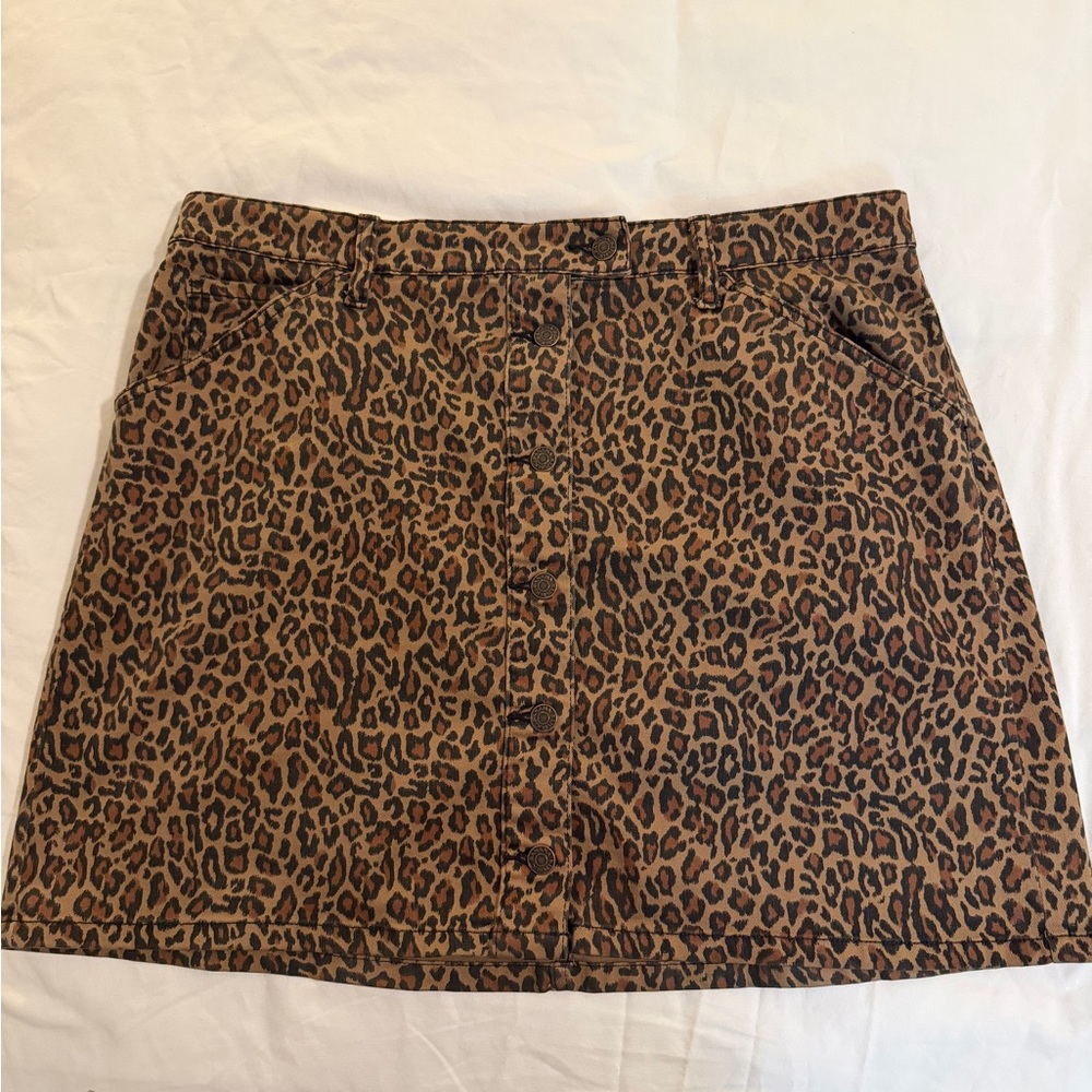 Banana Republic Animal Print Mini Skirt